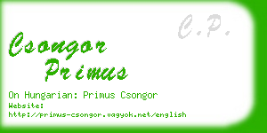 csongor primus business card
